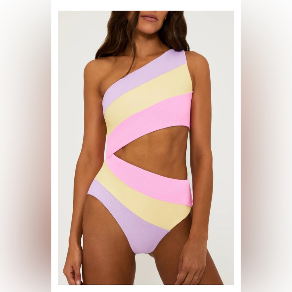 Beach Riot Joyce One Piece Sublime Spring Colorblock- Size Small - Picture 5 of 16